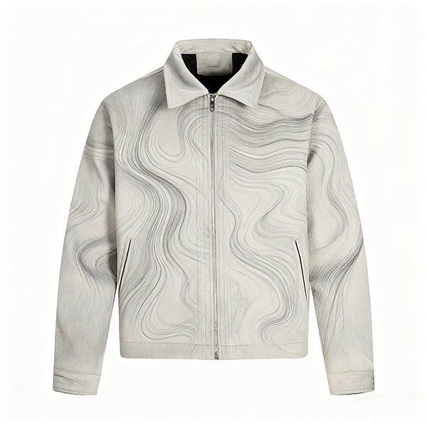 Retro Streetwear Unisex Jacket - Fashion Collared Full-Zip Coat