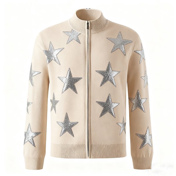 Men's Fashion Knit Cardigan - Full-Zip Sweater Jacket